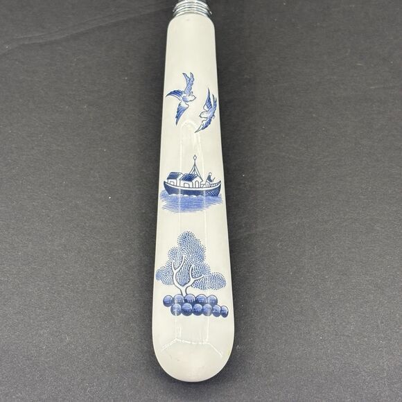 Vintage Blue Willow Cake/Pie Server Porcelain Handle Stainless Steel Made Japan - Picture 3 of 14